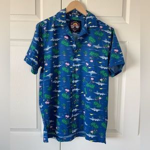 Drill clothing Co, Hawaiian inspired button down short sleeve shirt
